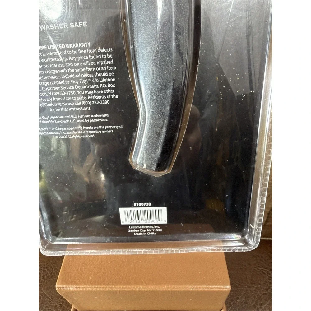 Guy Fieri Hand Held Double Blade Food Chopper Mezzaluna‎ Salad Herb Knife Black